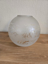 Globe boule gravure Florale lampe a pétrole lustre luminaire Diam Env 6 Cm