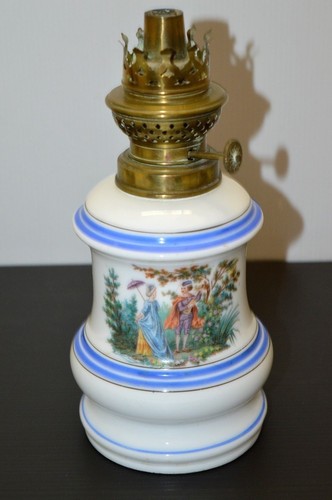 Lampe petrole porcelaine xixe - -lampe,