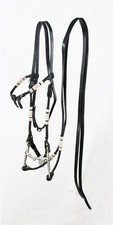 Bridon Western Tubolar Rawhide Plein De Rênes Et Mors Américain Articulé