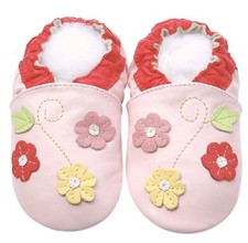 Chaussons en cuir souple
