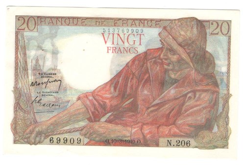 Francs fisherman note - 20,