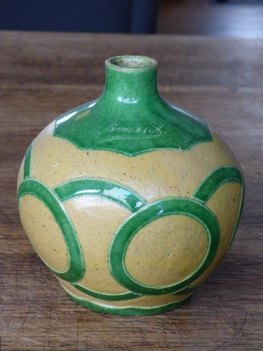 Ancien vase boule terre - boule,
