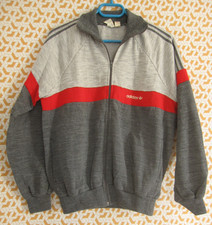 Veste Adidas Ventex Courtelle 80'S grise Acrylique Vintage Jacket - 174 / M