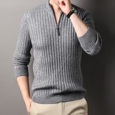 Pull Homme Maille Côtelée