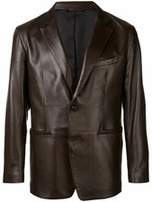 Veste blazer homme en cuir