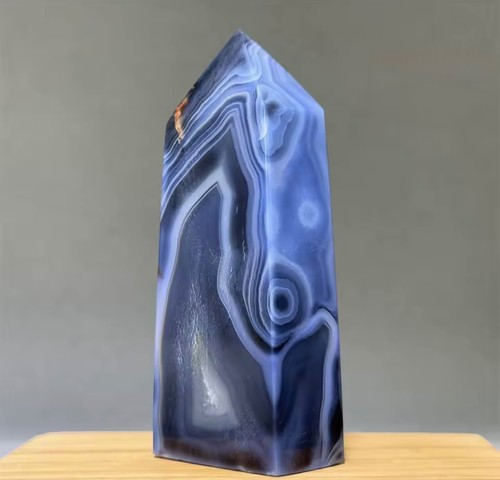 Obélisque agate bleue - en,
