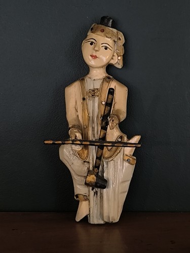 Ancienne statuette bois - ancienne, en