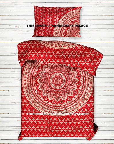 Drap lit rouge avec 1 - rouge,