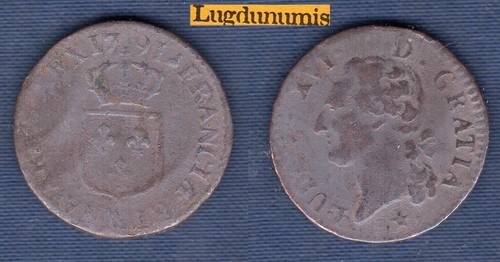 Louis xvi sol sou - 1/2, 1791