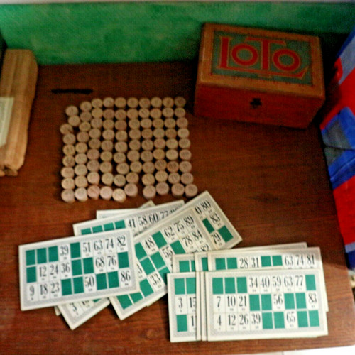 Ancien jeu loto - ancien, cartes