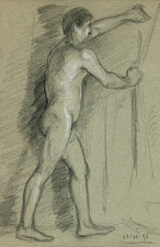 Ancien Dessin Au Crayon