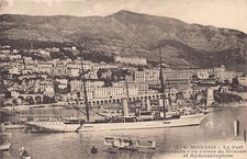 Monaco - Le yacht Hirondelle du Prince de Monaco et un hydroplane - Ed. Giletta