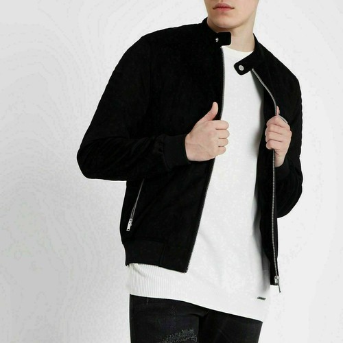 Homme daim noir - souple, de