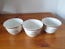 3 tasses à thé Casino Berval porcelaine de Limoges Charlionais & Parnassier