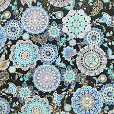 Trésors Intemporels Mandala Et Floral 100% Coton Tissu Design Fleur