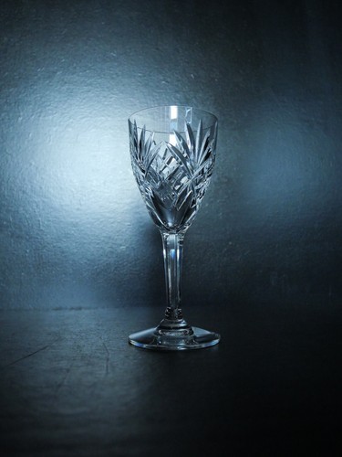 Verre vin cristal taillé - vin,