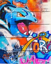 Tableau street art sur bois "Tortank" par Caronart