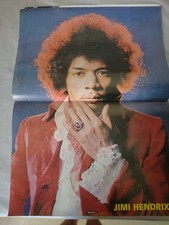 ANCIEN BEAU POSTER AFFICHE JIMI HENDRIX CHANTEUR MUSIQUE des années 70