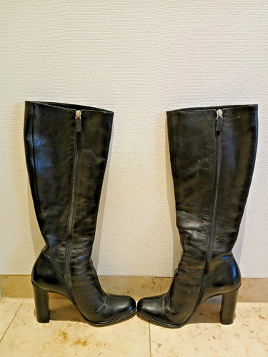 Bottes gucci femme - cuir, noir