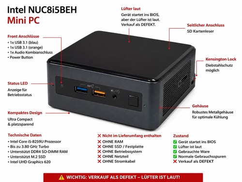 Intel nuc8i5beh mini - nuc8i5beh,
