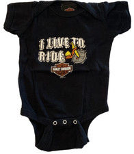 Harley davidson black - black, infant