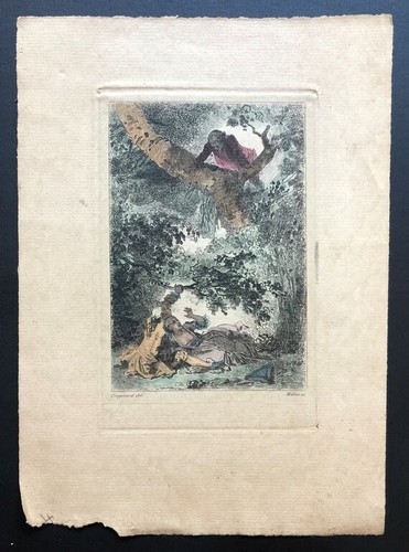 Aquatinte érotique xixème - aquatinte,