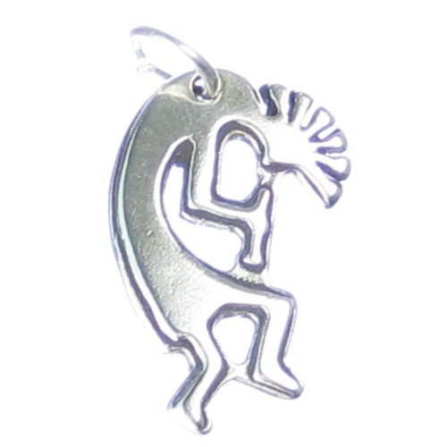 Breloque kokopelli argent - breloque,