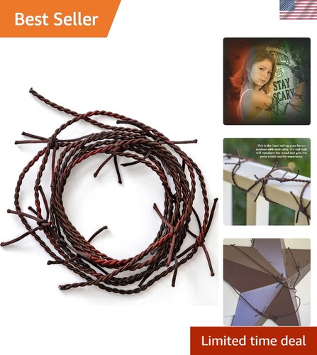 Faux rusted barbed wire - barbed,