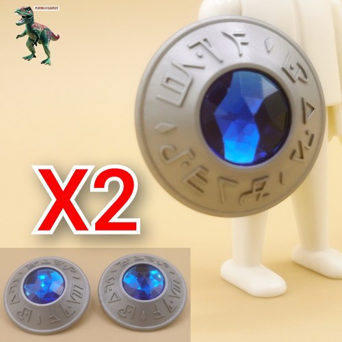 Playmobil bouclier gris - x2,
