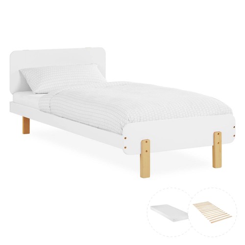 Lit enfant 90x200 blanc - lit,