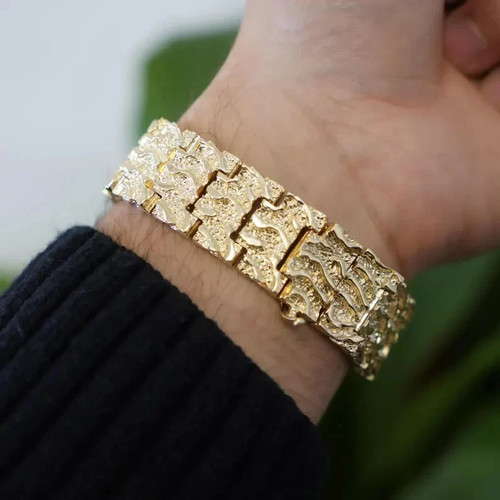 Bracelet jaune 10 carats - or,