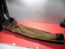 Ancienne Housse de carabine en cuir et toile et poignée