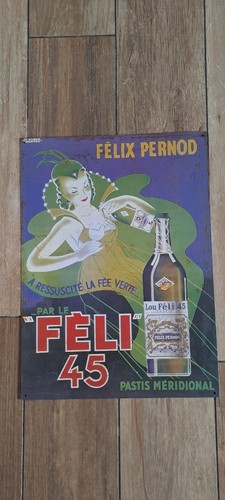 Plaque tole felix - plaque, pernod