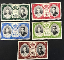 MONACO 1956 - TIMBRES NEUFS*- YT 473 à 477 - Mariage Prince Rainier III