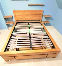 Lit en teck massif avec sommier 