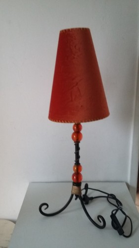 Ancienne lampe fer forge - lampe,