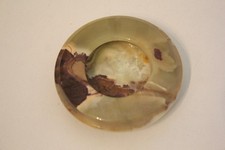 cendrier vintage en onyx diametre 10,5 cm