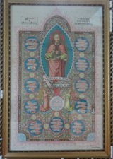 Lithographie enluminure 1890