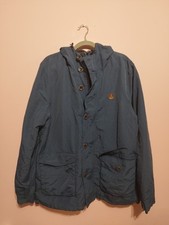 FRED PERRY Veste Parka À Capuche Résistante À L'Eau Pour Homme Taille L