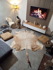 🦬  Tapis berbère unique – Véritable peau de vache naturelle  | Style vintage...