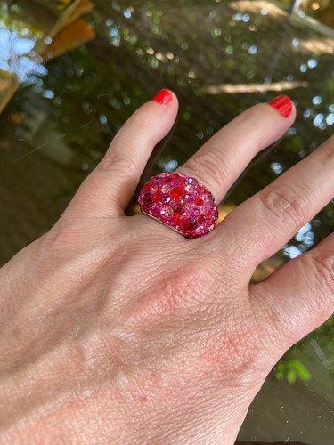 Bague agatha strass roses - bague,