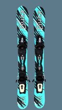 Buzz Curv - X 99 Cm Skis Avec Fixation Mini Lames De Ski Snowblade - Turq