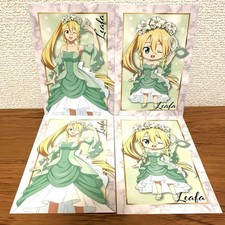 Lot de 4 cartes postales bonus Sword Art Online Princess Cafe Leafa