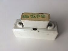 tabatiere ancienne  porcelaine porte fusible avec fusible neutre entraxe 30 mm