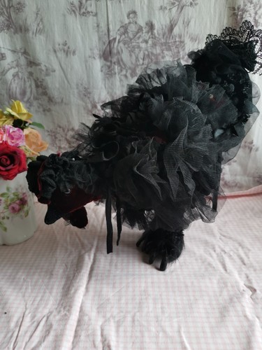 Poule papier mâché tissus