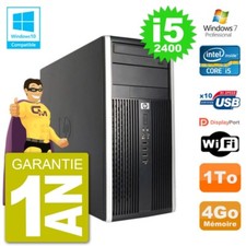 PC HP 6300 MT Intel Core i5-2400 RAM 4Go Disque Dur 1To Graveur DVD Wifi W7