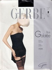 Bas Galatée 20 d GERBE noir T 2 Strümpfe schwarz - black GERBE stockings (new)