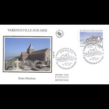 FDC soie - Varengeville sur mer, oblit 24/6/2011
