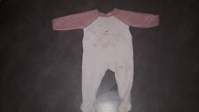 Dors bien grenouillère pyjama en velours rose pâle 12 Mois PETIT BATEAU  TBE