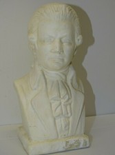 -ANCIEN BUSTE EN PLATRE BLANC de MOZART Sorti  grenier Collection déco ancienne